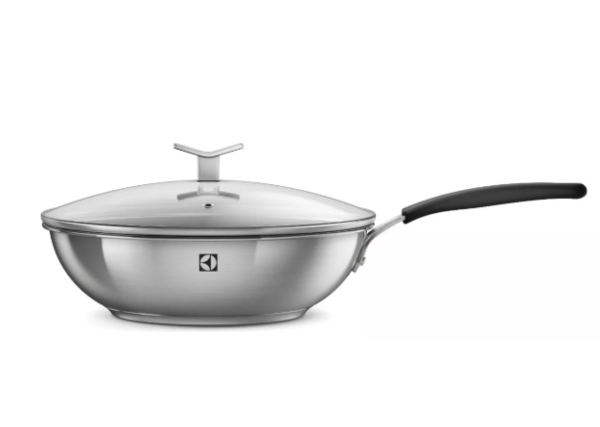 Panela Wok Antiaderente Com Tampa (28cm) Electrolux - Prateado